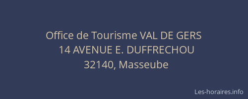 Office de Tourisme VAL DE GERS