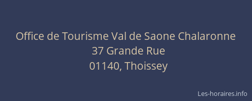 Office de Tourisme Val de Saone Chalaronne