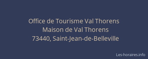 Office de Tourisme Val Thorens