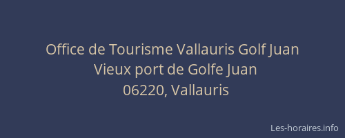 Office de Tourisme Vallauris Golf Juan