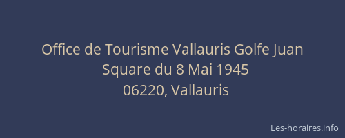 Office de Tourisme Vallauris Golfe Juan