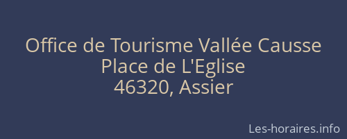 Office de Tourisme Vallée Causse