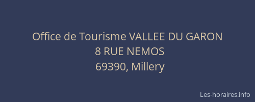 Office de Tourisme VALLEE DU GARON