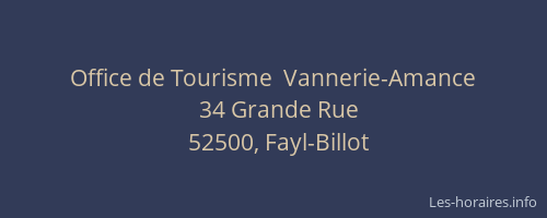 Office de Tourisme  Vannerie-Amance