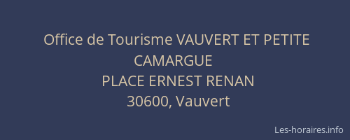 Office de Tourisme VAUVERT ET PETITE CAMARGUE