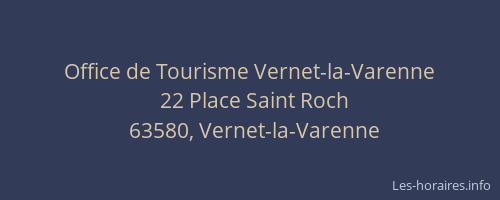 Office de Tourisme Vernet-la-Varenne