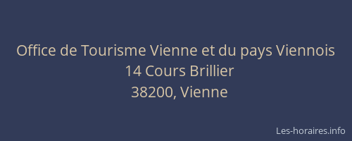 Office de Tourisme Vienne et du pays Viennois