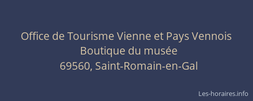 Office de Tourisme Vienne et Pays Vennois