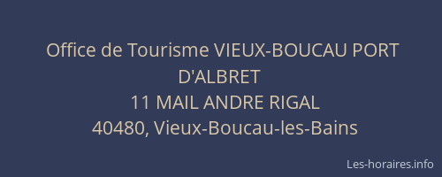 Office de Tourisme VIEUX-BOUCAU PORT D'ALBRET