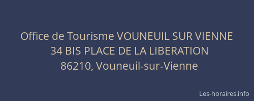 Office de Tourisme VOUNEUIL SUR VIENNE
