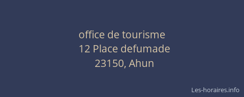 office de tourisme