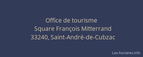 Office de tourisme