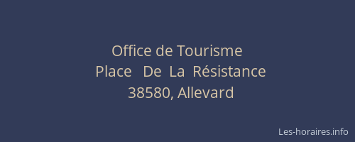 Office de Tourisme