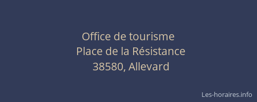 Office de tourisme