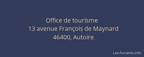 Office de tourisme
