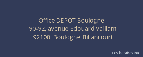 Office DEPOT Boulogne