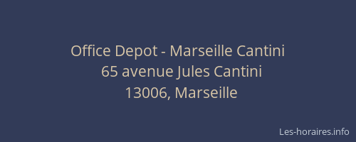 Office Depot - Marseille Cantini