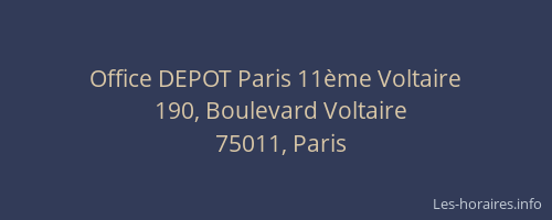 Office DEPOT Paris 11ème Voltaire