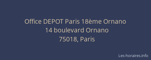 Office DEPOT Paris 18ème Ornano