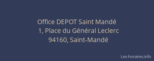 Office DEPOT Saint Mandé
