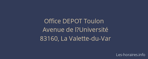 Office DEPOT Toulon