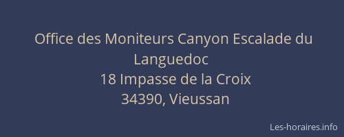 Office des Moniteurs Canyon Escalade du Languedoc