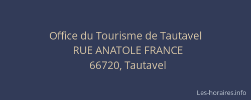 Office du Tourisme de Tautavel
