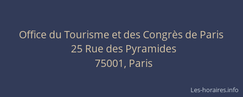 Office du Tourisme et des Congrès de Paris