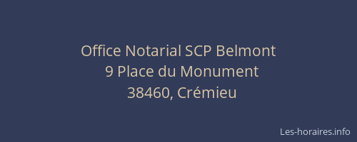 Office Notarial SCP Belmont