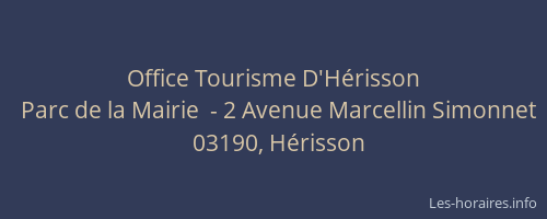 Office Tourisme D'Hérisson