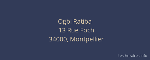 Ogbi Ratiba