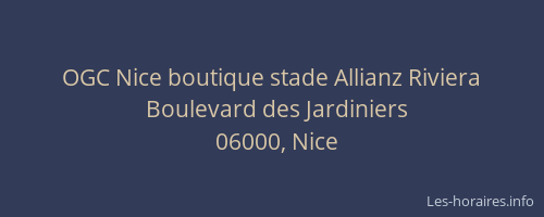 OGC Nice boutique stade Allianz Riviera