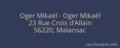Oger Mikaël - Oger Mikaël