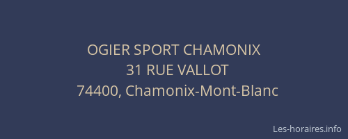 OGIER SPORT CHAMONIX