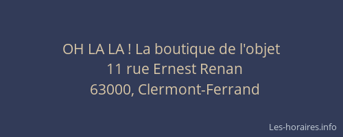 OH LA LA ! La boutique de l'objet