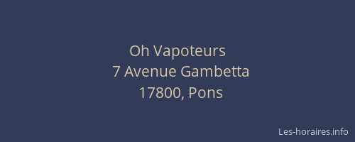 Oh Vapoteurs