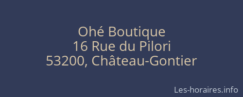 Ohé Boutique