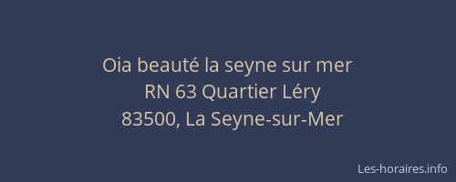 Oia beauté la seyne sur mer