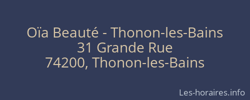 Oïa Beauté - Thonon-les-Bains