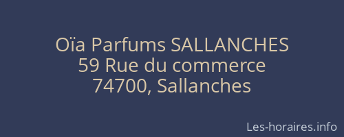 Oïa Parfums SALLANCHES