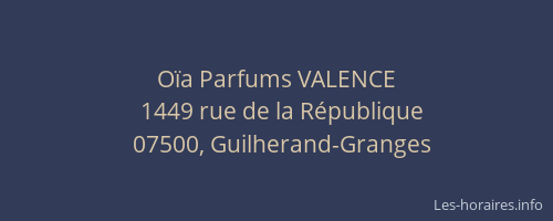 Oïa Parfums VALENCE