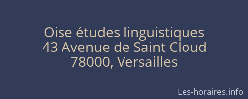 Oise études linguistiques