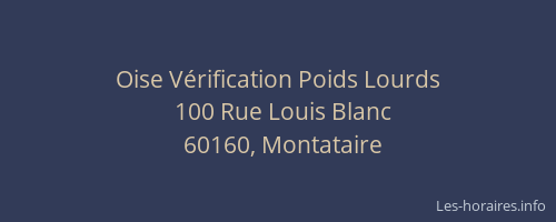 Oise V&eacute;rification Poids Lourds