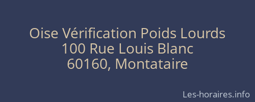 Oise Vérification Poids Lourds