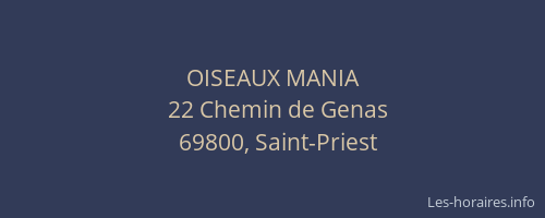 OISEAUX MANIA