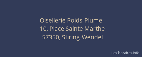 Oisellerie Poids-Plume
