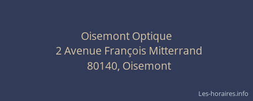Oisemont Optique