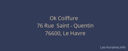 Ok Coiffure