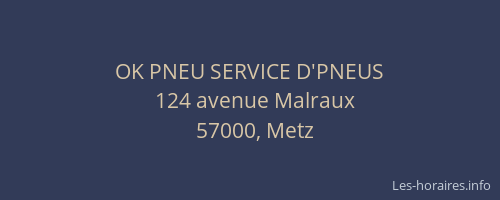 OK PNEU SERVICE D'PNEUS