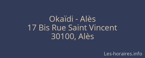 Okaïdi - Alès